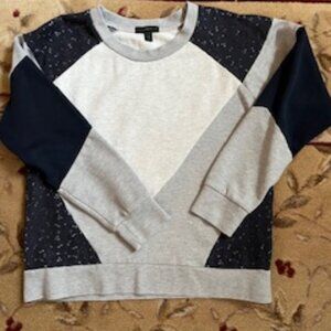 J. CREW COLOR BLOCK SWEATSHIRT XS